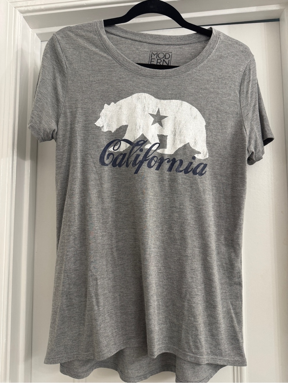 Modern Lux Gray California Bear Graphic Tee